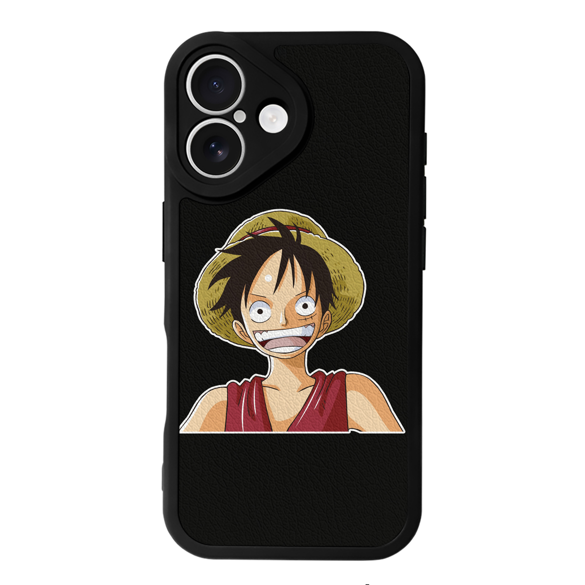 （画像用） ワンピース モンキー・D・ルフィ ONE PIECE Monkey D. Luffy 【iPhone 16シリーズ対応】シリコンスマホケース（レザー調） 材質：シリコン